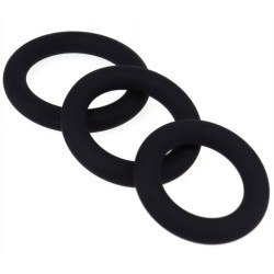  Set de 3 cockrings en silicone